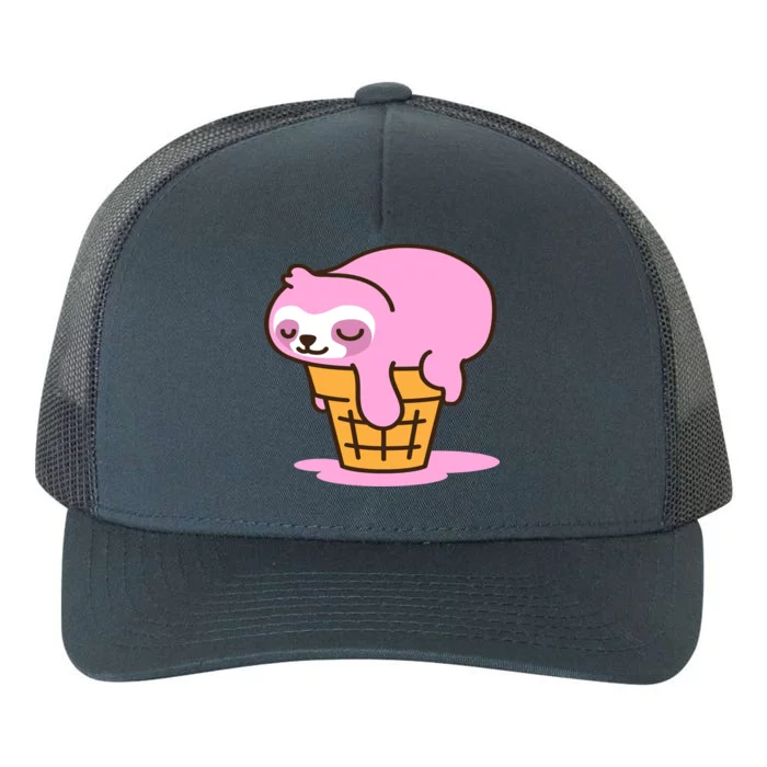 Ice Cream Sloth Cute Yupoong Adult 5-Panel Trucker Hat