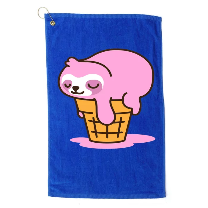 Ice Cream Sloth Cute Platinum Collection Golf Towel