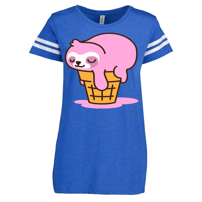 Ice Cream Sloth Cute Enza Ladies Jersey Football T-Shirt