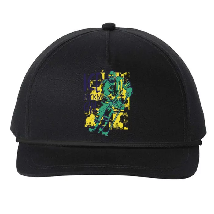 Ice Hockey Girl Snapback Five-Panel Rope Hat