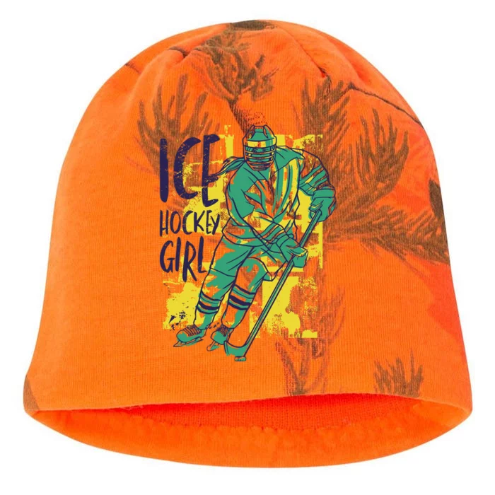 Ice Hockey Girl Kati - Camo Knit Beanie