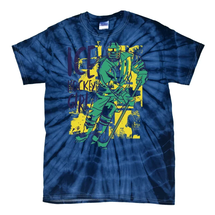 Ice Hockey Girl Tie-Dye T-Shirt