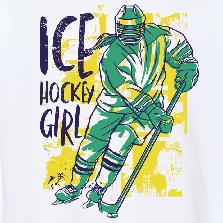 Ice Hockey Girl Garment-Dyed Sweatshirt