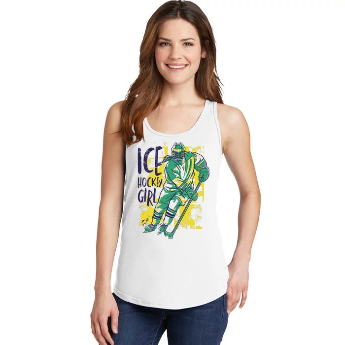 Ice Hockey Girl Ladies Essential Tank