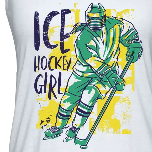 Ice Hockey Girl Ladies Essential Flowy Tank