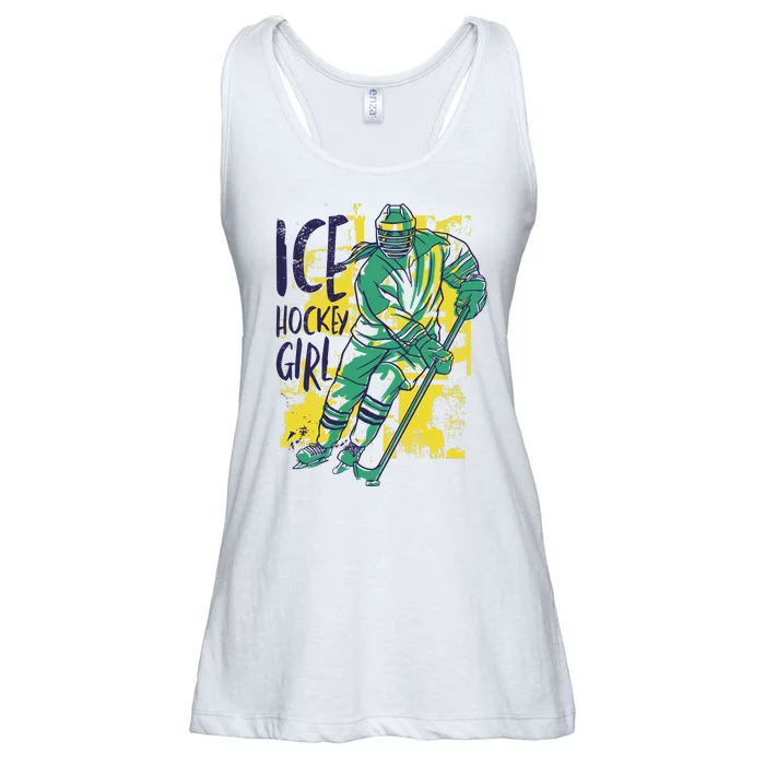 Ice Hockey Girl Ladies Essential Flowy Tank