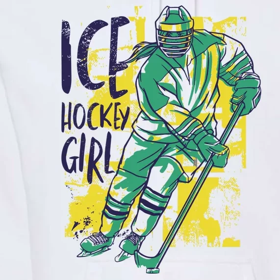 Ice Hockey Girl Premium Hoodie