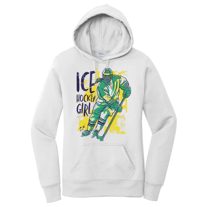 Ice Hockey Girl Women's Pullover Hoodie