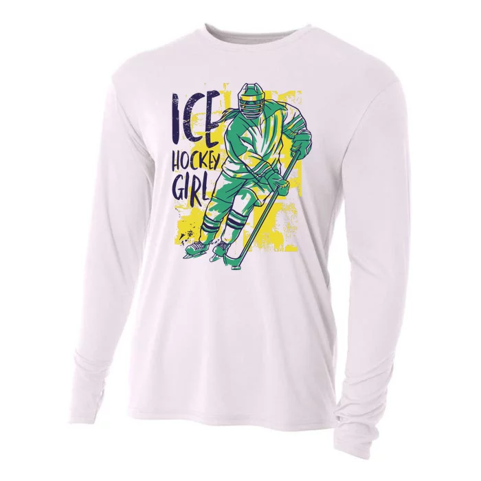 Ice Hockey Girl Cooling Performance Long Sleeve Crew