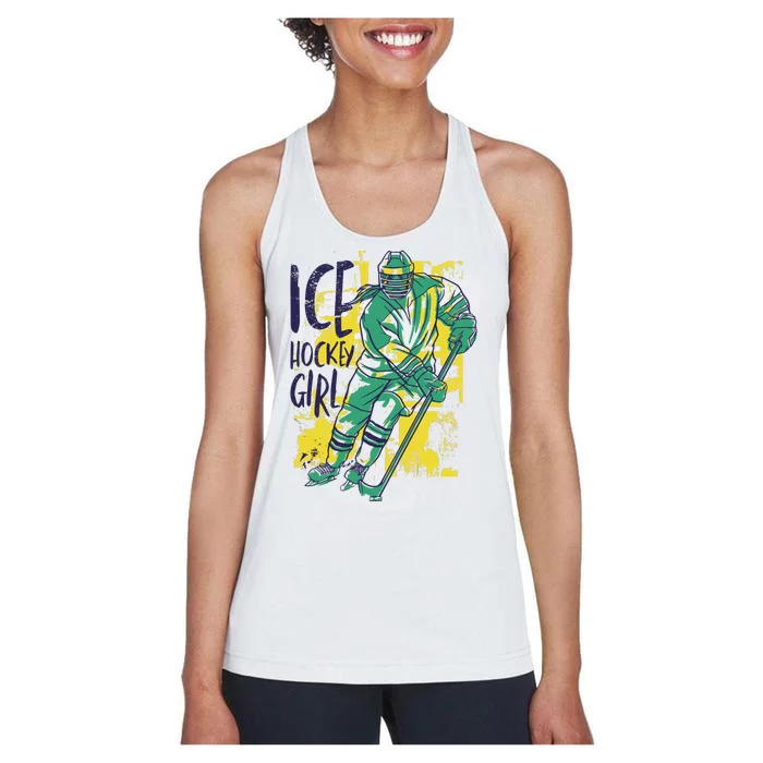 Ice Hockey Girl Women's Racerback Tank