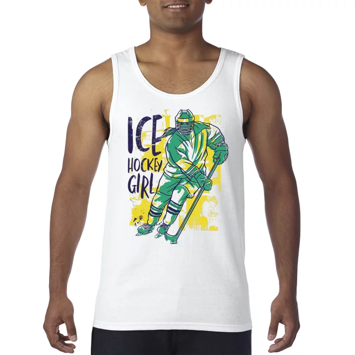 Ice Hockey Girl Tank Top