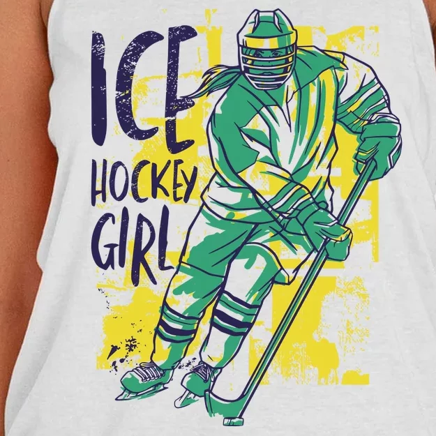 Ice Hockey Girl Women's Knotted Racerback Tank