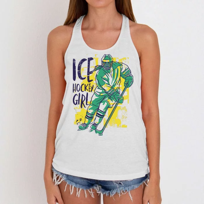 Ice Hockey Girl Women's Knotted Racerback Tank