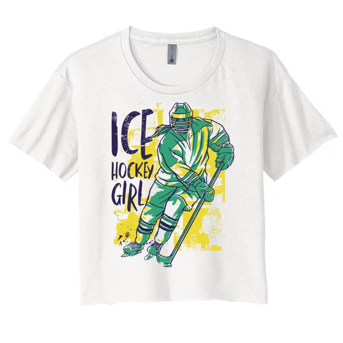 Ice Hockey Girl Women's Crop Top Tee