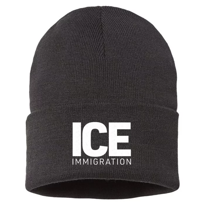 ICE Immigration Sustainable Knit Beanie