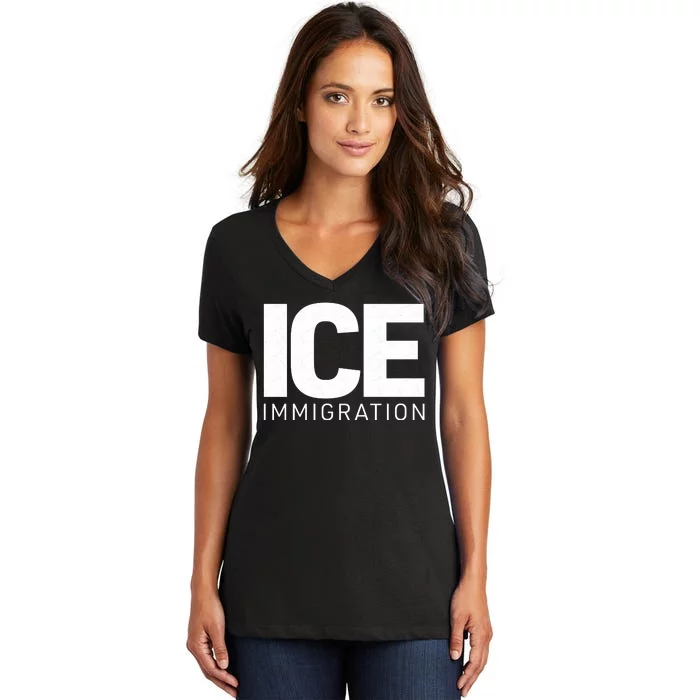 ICE Immigration Women's V-Neck T-Shirt