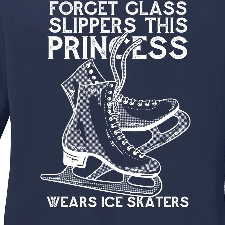 Ice Skating Princess Ladies Long Sleeve Shirt