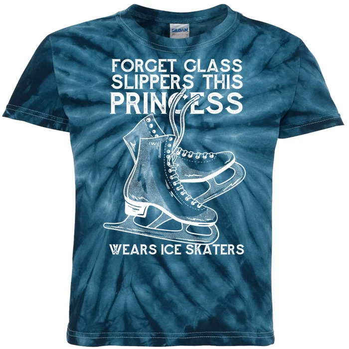 Ice Skating Princess Kids Tie-Dye T-Shirt