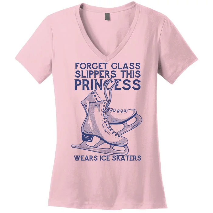 Ice Skating Princess Women's V-Neck T-Shirt