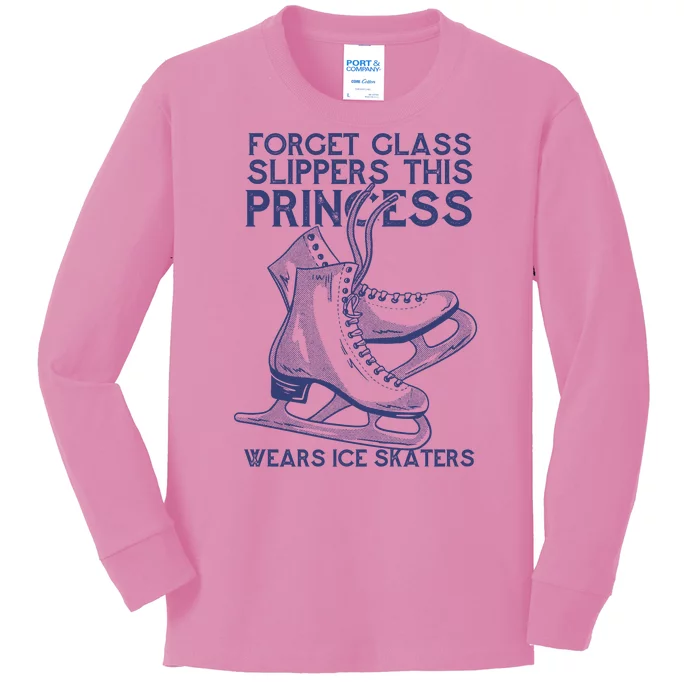 Ice Skating Princess Kids Long Sleeve Shirt