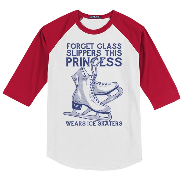 Ice Skating Princess Kids Colorblock Raglan Jersey