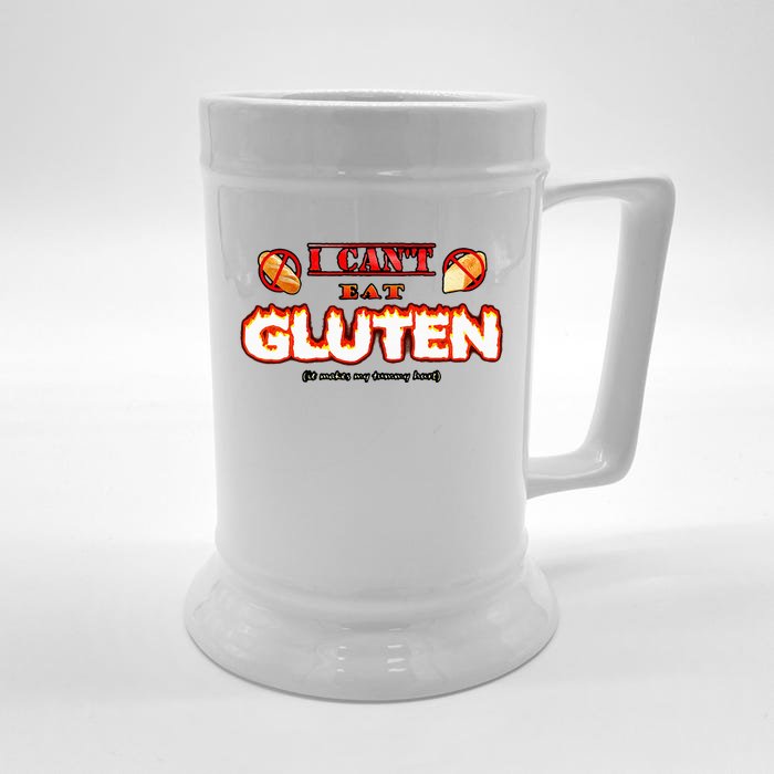 I Cant Eat Gluten It Makes My Tummy Hurt Front & Back Beer Stein