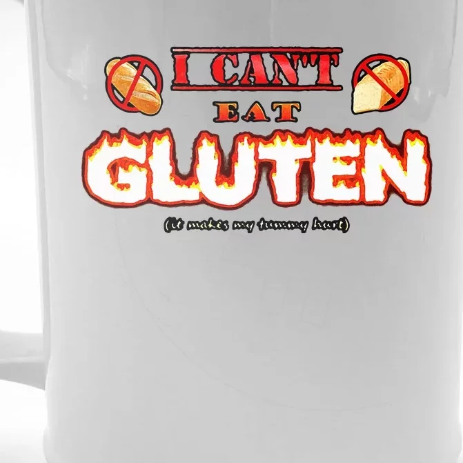 I Cant Eat Gluten It Makes My Tummy Hurt Front & Back Beer Stein