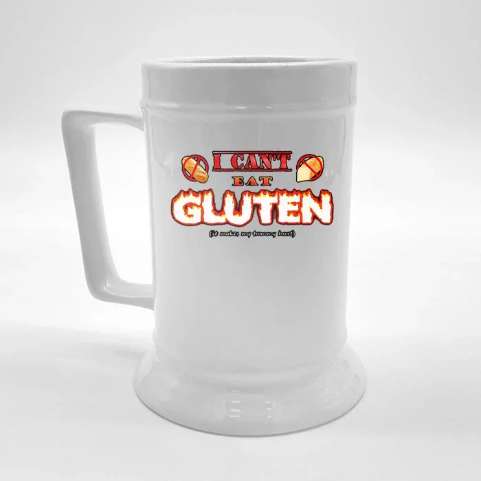 I Cant Eat Gluten It Makes My Tummy Hurt Front & Back Beer Stein