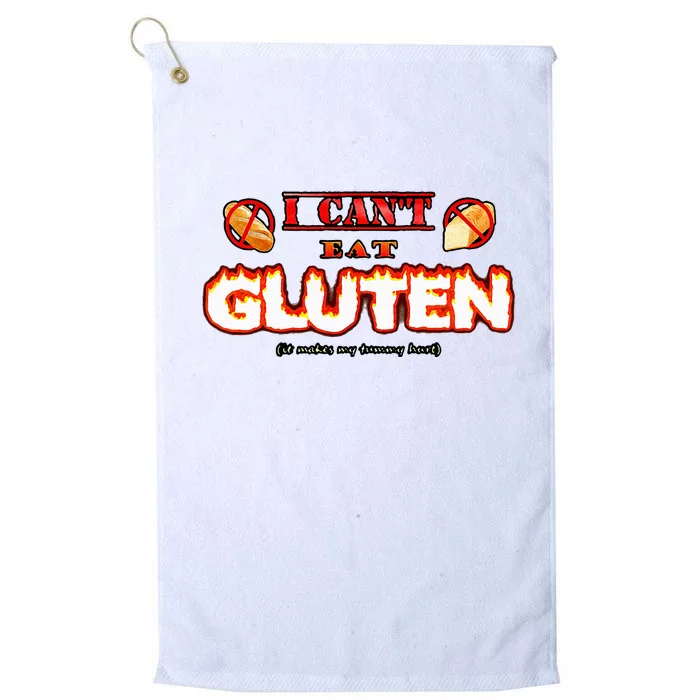 I Cant Eat Gluten It Makes My Tummy Hurt Platinum Collection Golf Towel