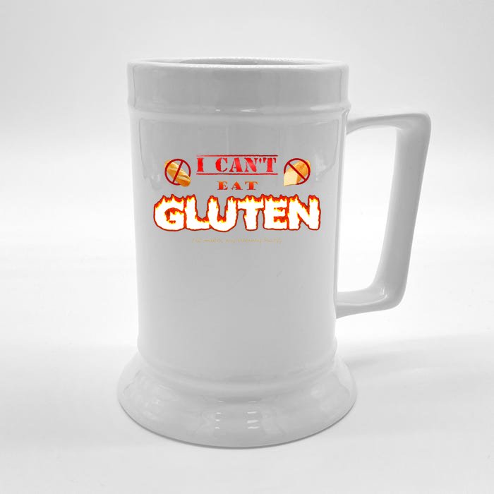 I Cant Eat Gluten It Makes My Tummy Hurt Front & Back Beer Stein