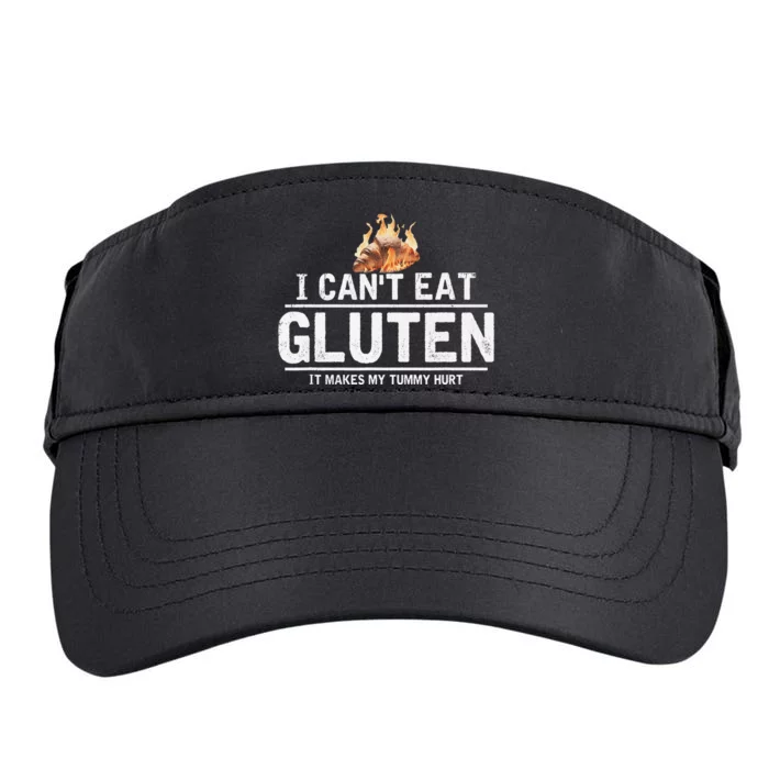 I Can't Eat Gluten It Makes My Tummy Hurt Gluten Intolerance Adult Drive Performance Visor