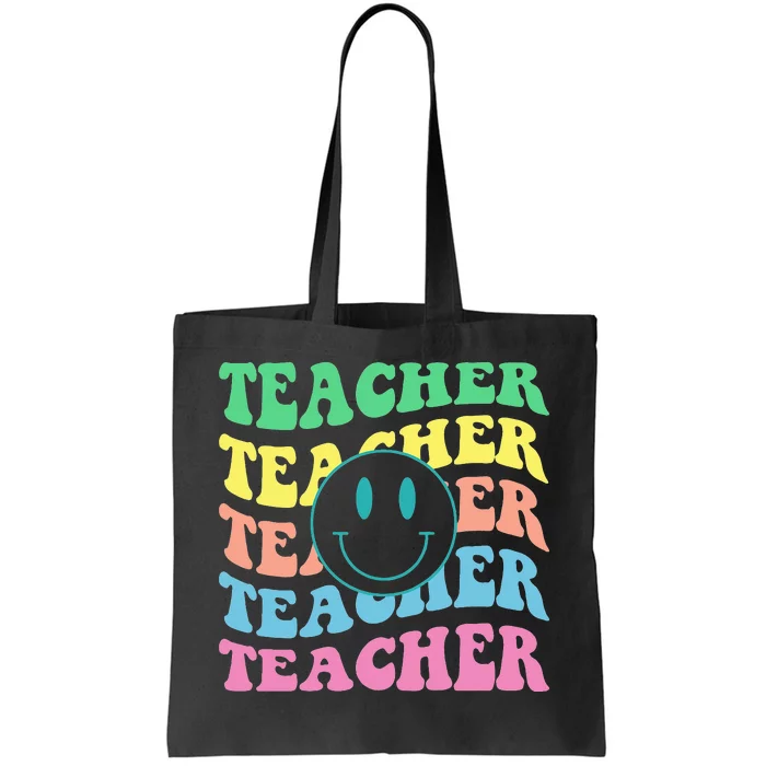 Inspirational Colorful Elementary School Retro Teacher Tote Bag