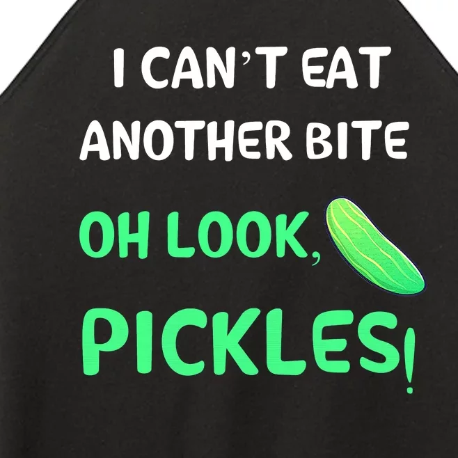 I Can't Eat Another Bite Oh Look PICKLES Funny Thanksgiving Women’s Perfect Tri Rocker Tank