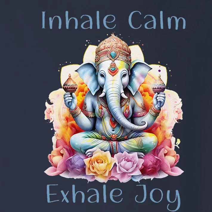 Inhale Calm Exhale Joy Yoga Buddha Elephant For Balance Toddler Long Sleeve Shirt