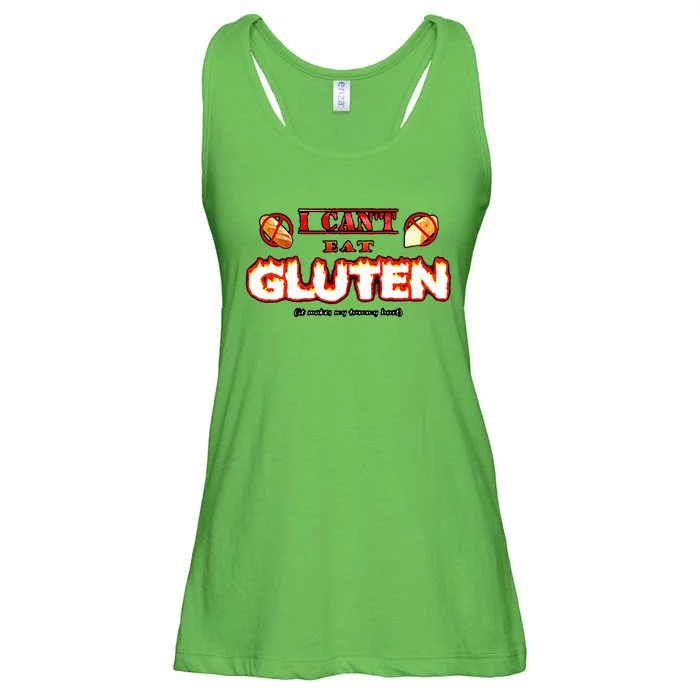 I CanT Eat Gluten It Makes My Tummy Ladies Essential Flowy Tank