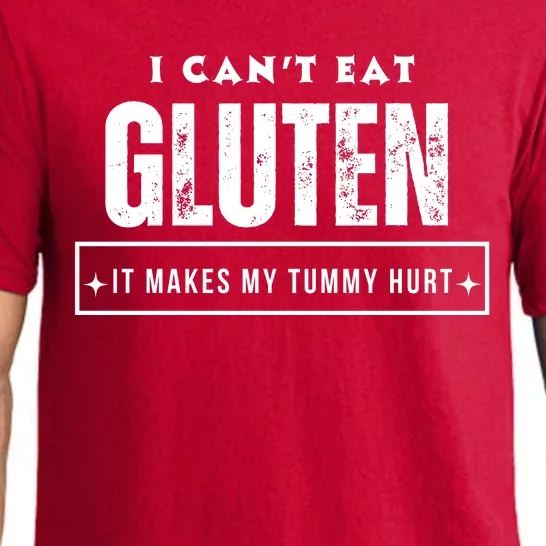 I Can't Eat Gluten It Makes My Tummy Hurt Gluten Intolerant Celiac Meme Pajama Set