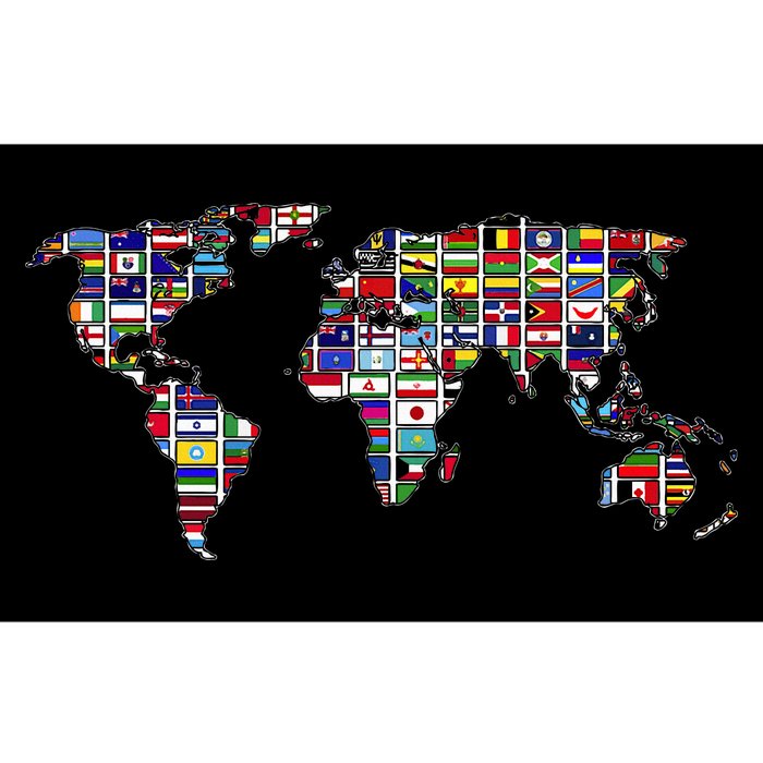 International Country Flags Traveling Countries World Flags Bumper Sticker