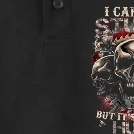 I Can Fix Stupid But Its Gonna Hurt Cool Skull Dry Zone Grid Performance Polo