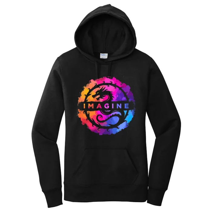 Imagine Colorful Fantasy Women's Pullover Hoodie