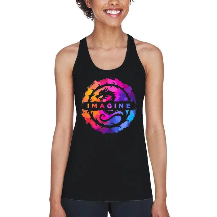 Imagine Colorful Fantasy Women's Racerback Tank