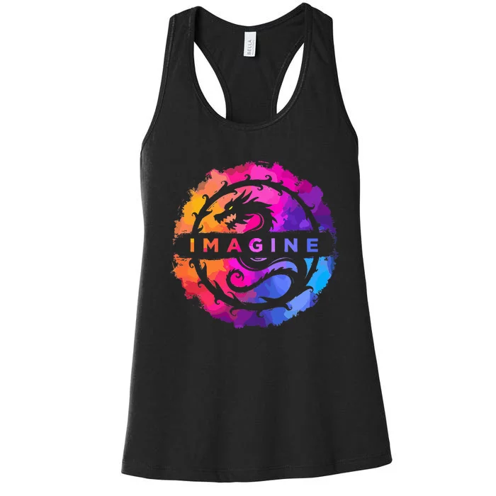 Imagine Colorful Fantasy Women's Racerback Tank