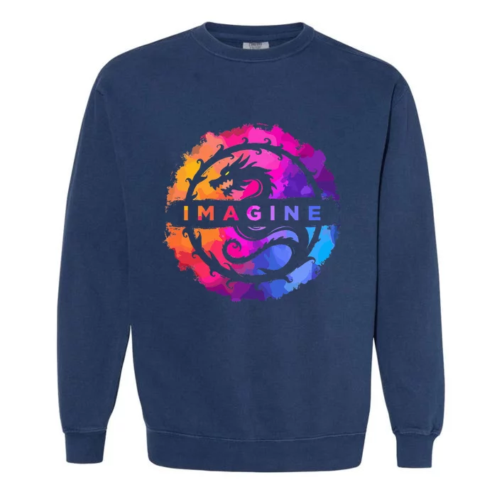 Imagine Colorful Fantasy Garment-Dyed Sweatshirt