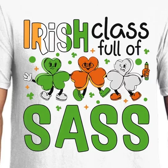 Irish Class Full Of Sass Teacher Gift Lucky Teacher Life Saint Patrick's Day Pajama Set