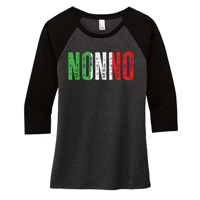 Italian Culture Family Italy Born Nonno Women's Tri-Blend 3/4-Sleeve Raglan Shirt