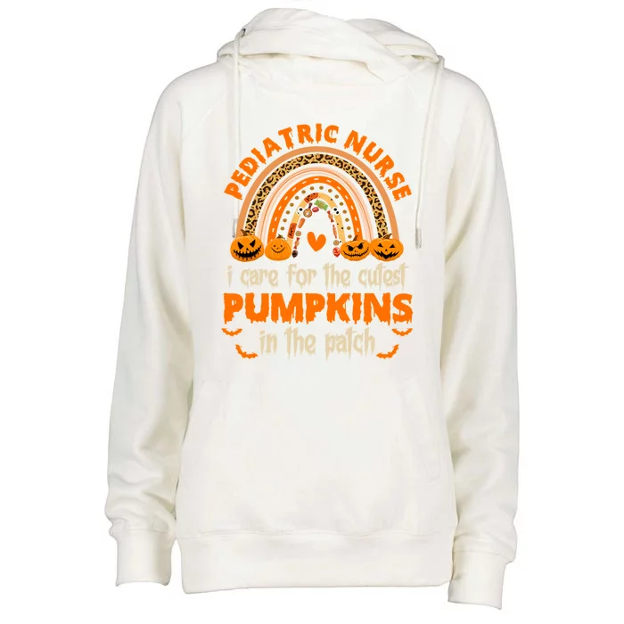 I Care For The Cutest Pumpkins In The Patch Pediatric Nurse Meaningful Gift Womens Funnel Neck Pullover Hood