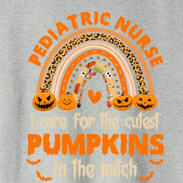 I Care For The Cutest Pumpkins In The Patch Pediatric Nurse Meaningful Gift Women's Crop Top Tee