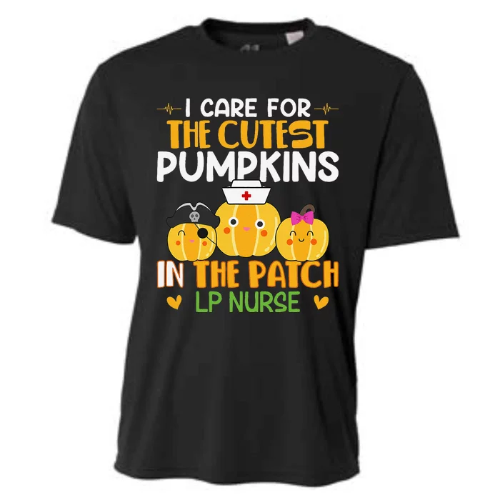 I Care For The Cutest Pumpkins In Patch Lp Nurse Halloween Cooling Performance Crew T-Shirt