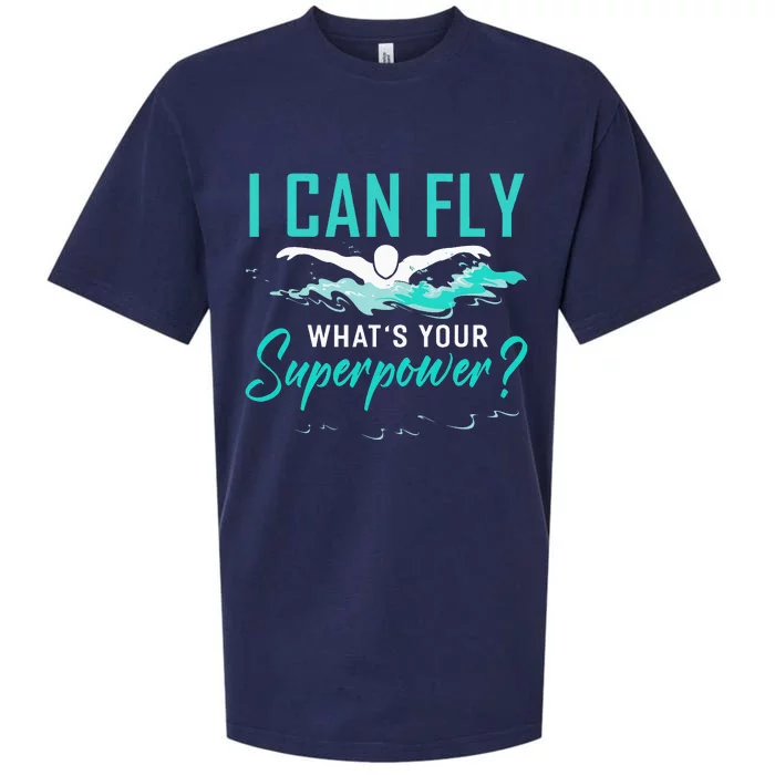 I can fly whats your superpower swimmer Sueded Cloud Jersey T-Shirt