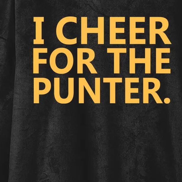 I Cheer For The Punter Iowa Hooded Wearable Blanket