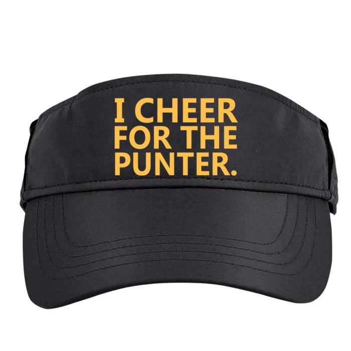 I Cheer For The Punter Iowa Adult Drive Performance Visor